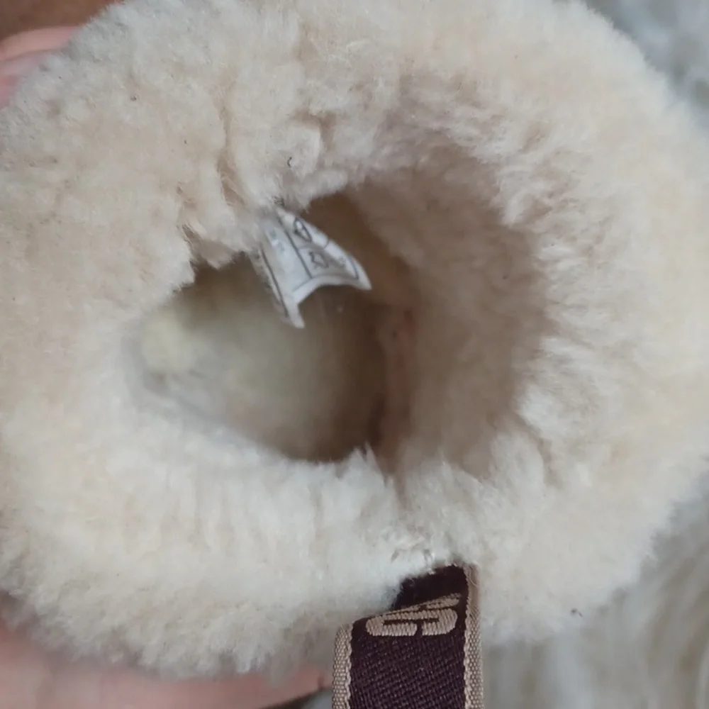 Toddler UGG Sheepskin Boots with Cream and Brown Accents